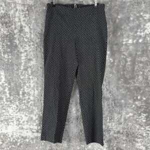 Counterparts Size 16 Geometric Diamond Stretch Pants Black White Career Trousers